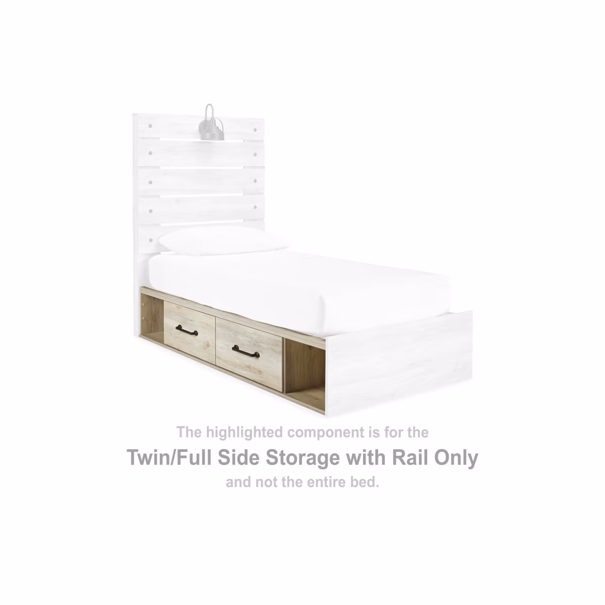 Cambeck Twin/Full Side Storage with Rail - Image 3