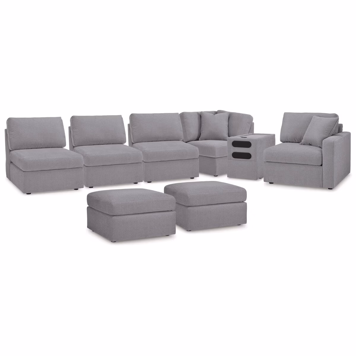 Modmax 6-Piece Sectional and 2 Ottomans - Image 2