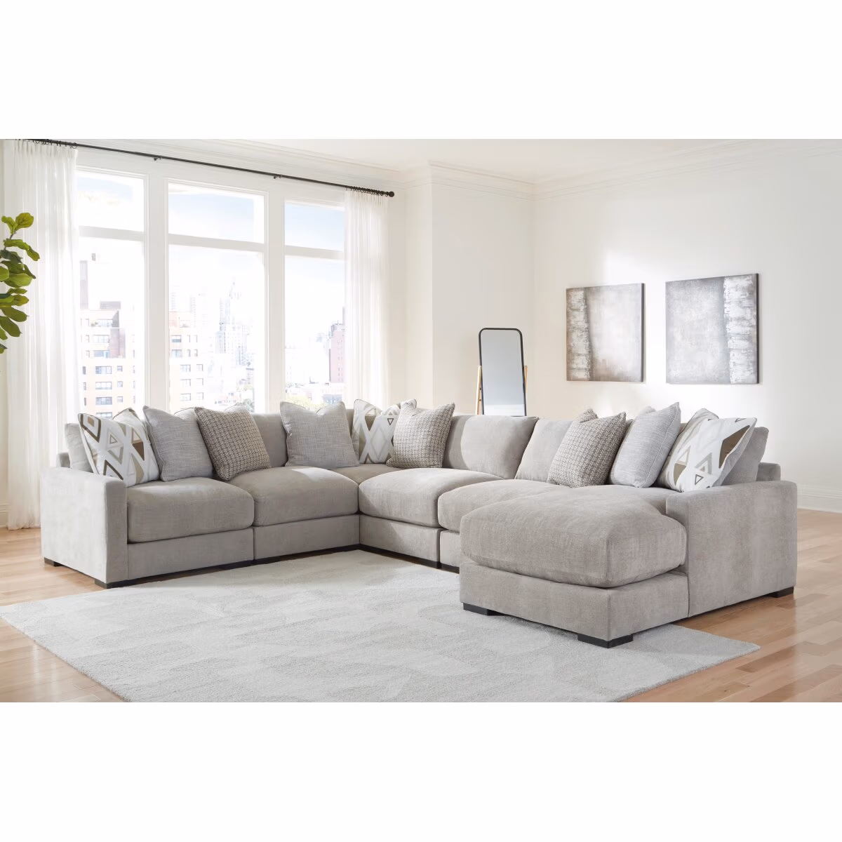 Aslan Court 6-Piece Sectional with Chaise - Image 3