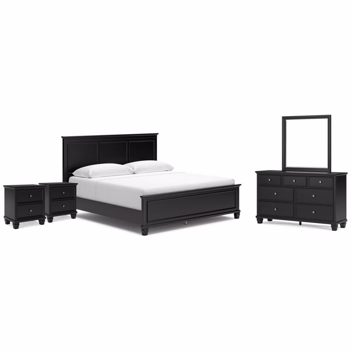 Lanolee King Panel Bed, Dresser, Mirror and 2 Nightstands - Image 2