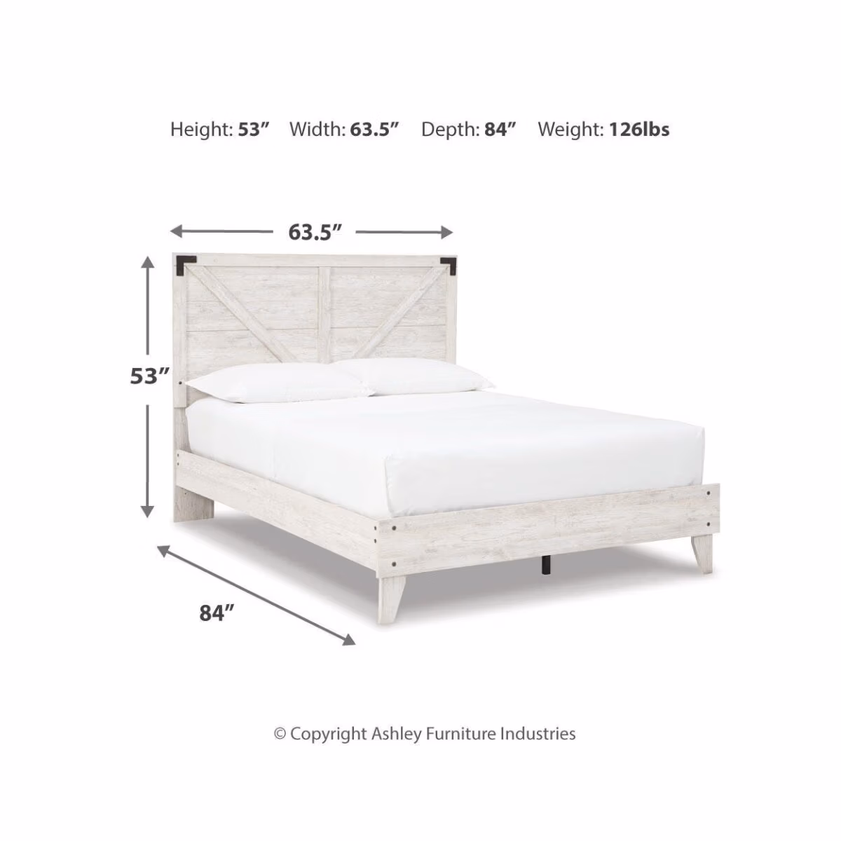 Shawburn Queen Crossbuck Panel Platform Bed - Image 5