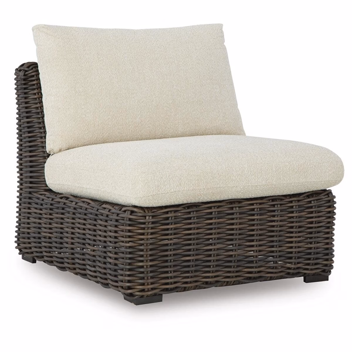 Kimora Outdoor Armless Chair with Cushion - Image 2