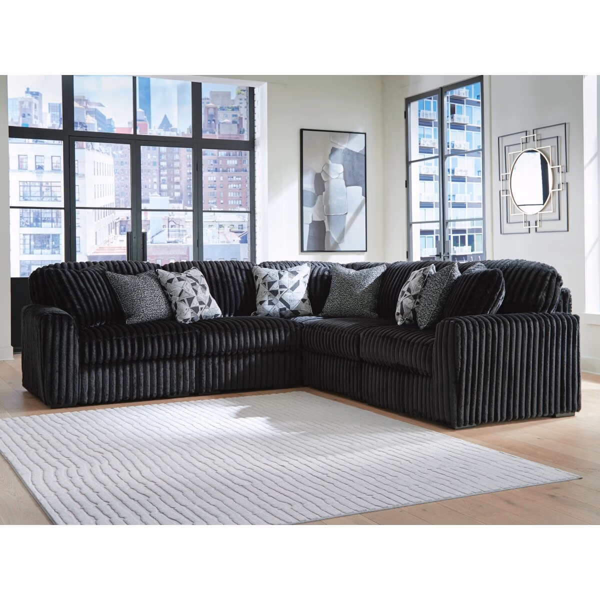Midnight-Madness 5-Piece Sectional - Image 3