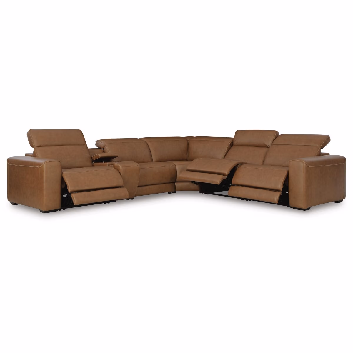 Magic Man 6-Piece Power Reclining Sectional with Console - Image 4