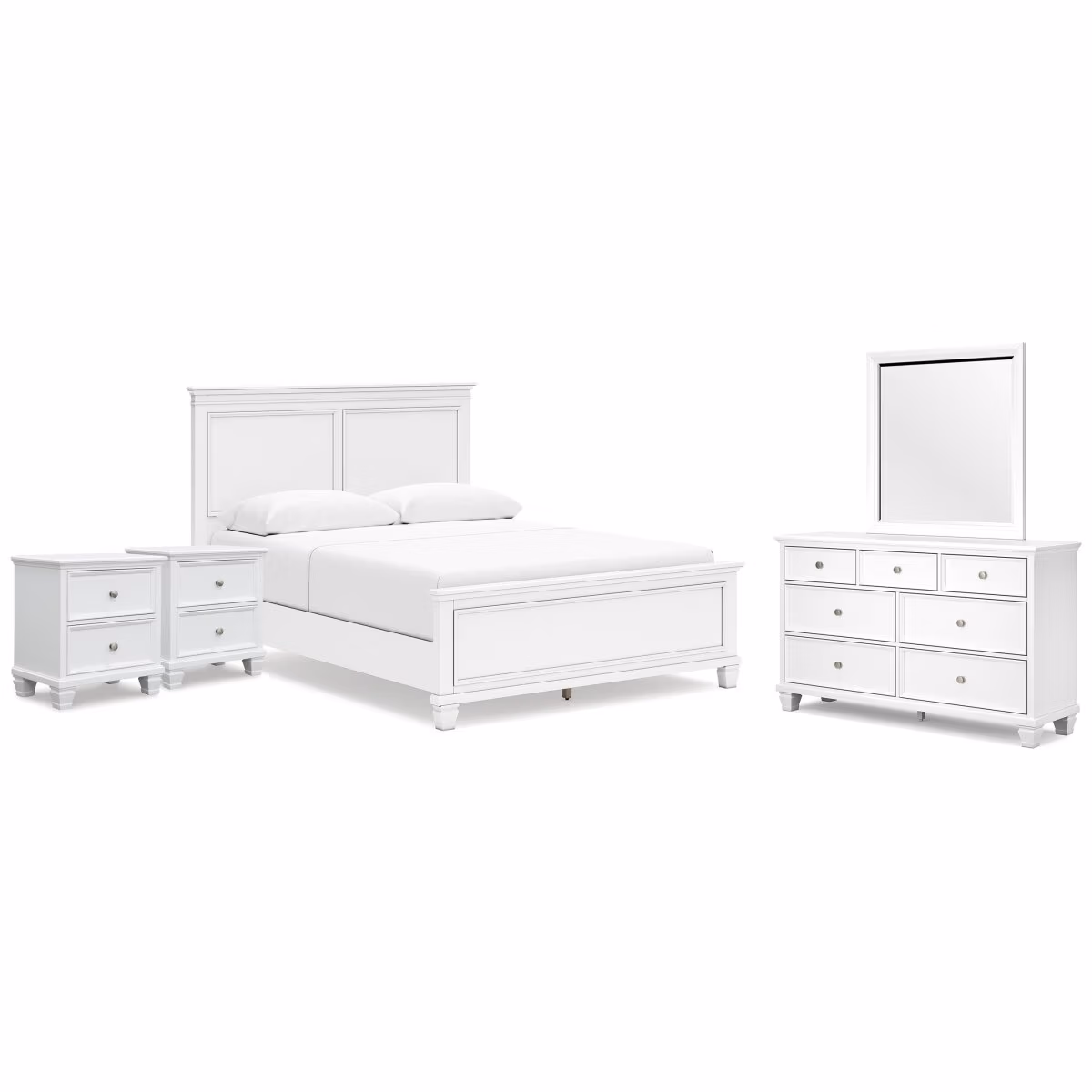 Fortman Queen Panel Bed, Dresser, Mirror and 2 Nightstands - Image 2