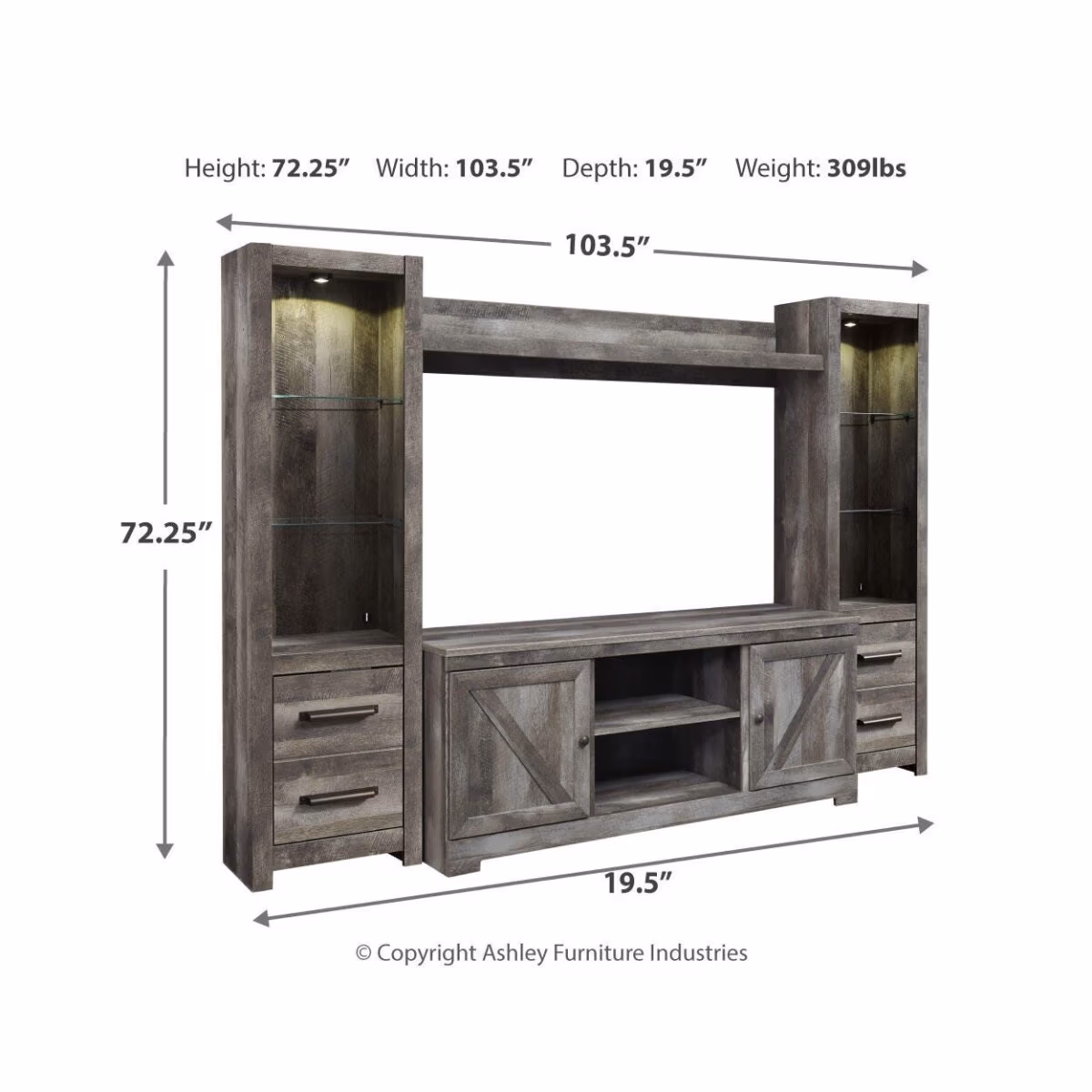 Wynnlow 4-Piece Entertainment Center - Image 5