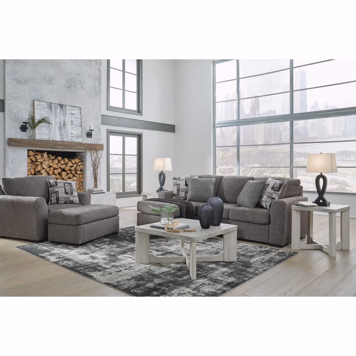 Gardiner Sofa Chaise and Ottoman - Image 12