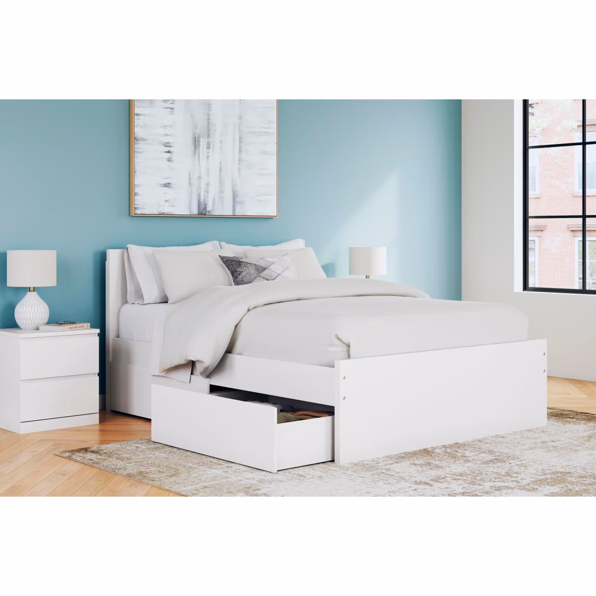Onita Queen Panel Platform Bed with 2 Side Storage - Image 11