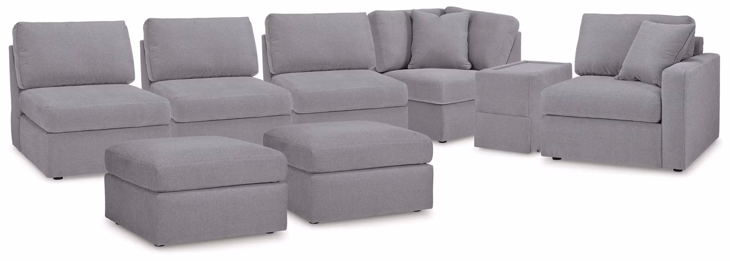 75c37e0b5784248791b227f425a3bd20 Modmax 6-Piece Sectional and 2 Ottomans - Image 1