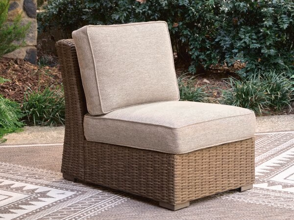 Laguna Heights Outdoor Armless Chair with Cushion - Image 3