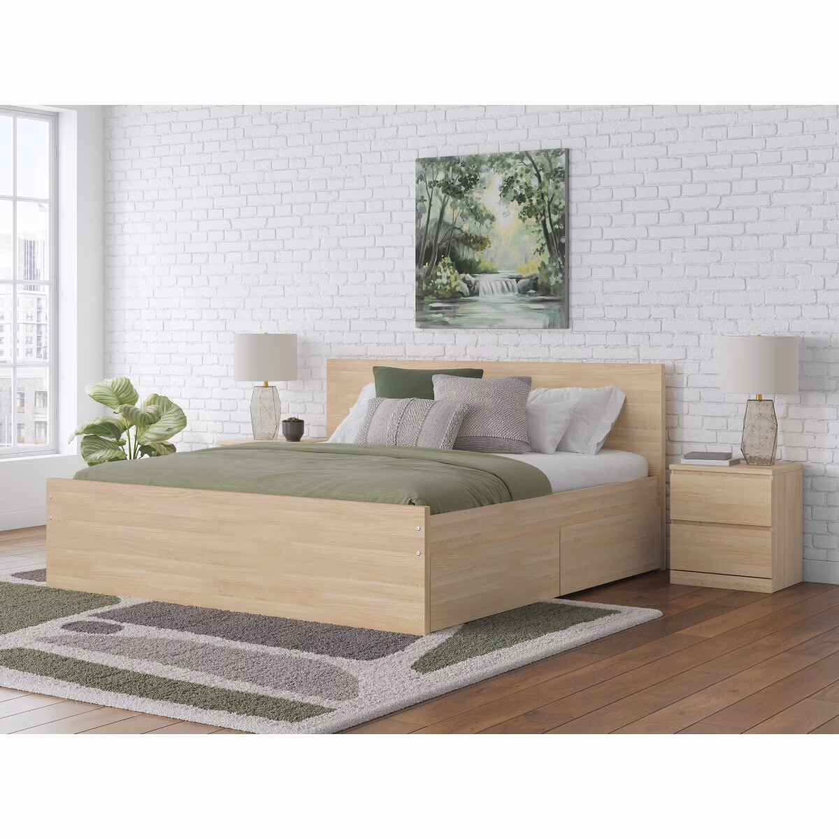 Onita Queen Panel Platform Bed with 2 Side Storage - Image 3