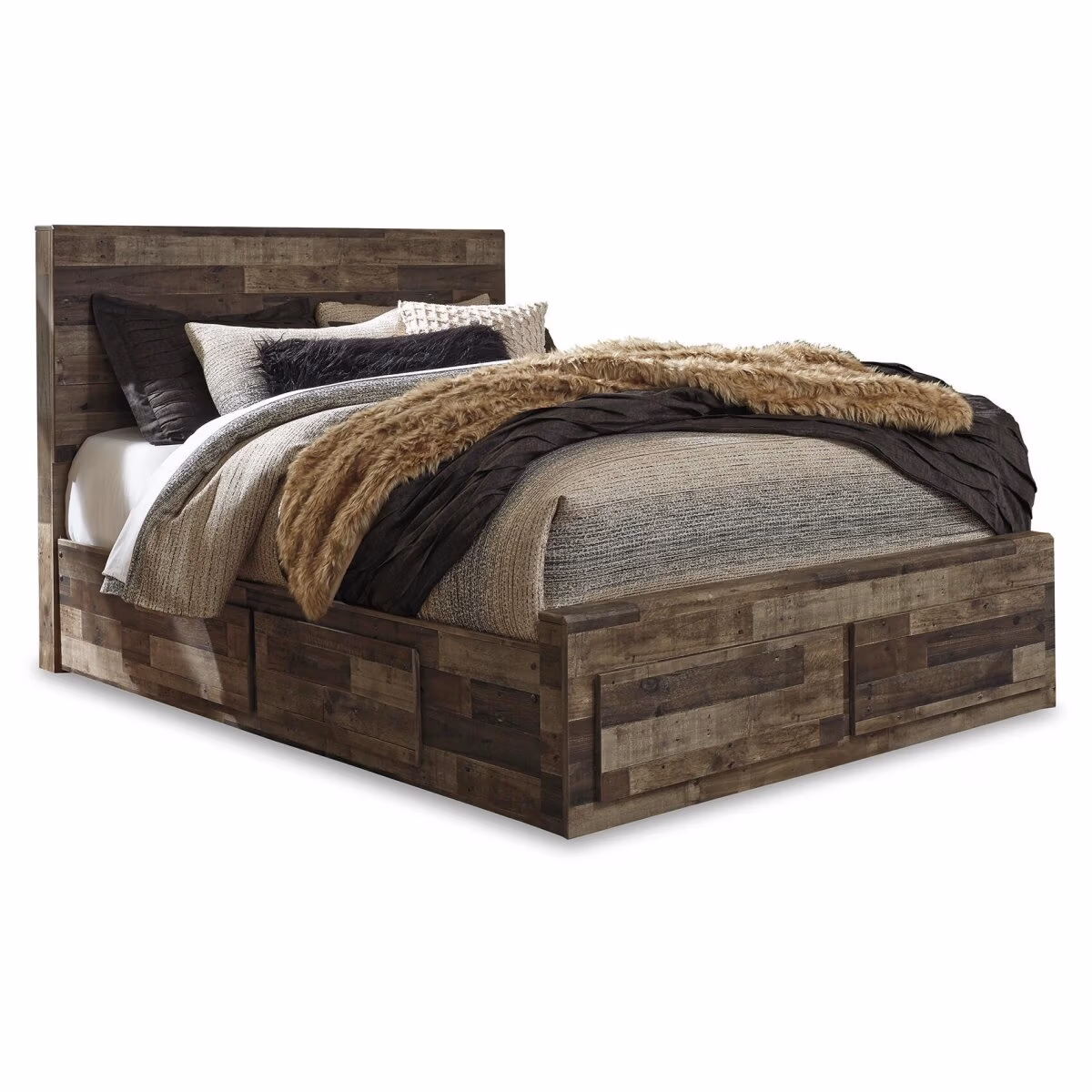 Derekson Queen Panel Bed with 4 Storage Drawers - Image 2