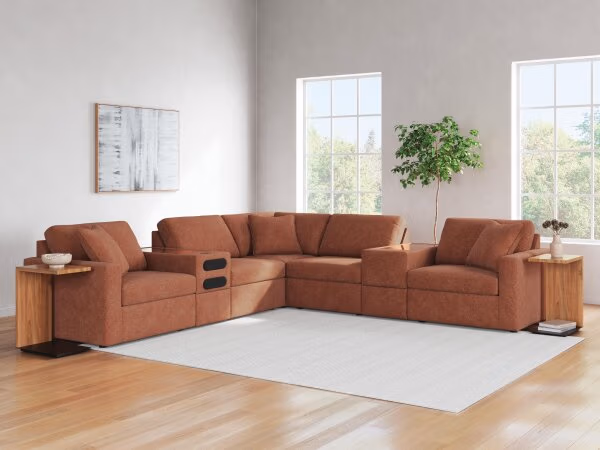 Modmax 7-Piece Balanced Sectional with Audio and Storage Consoles - Image 3