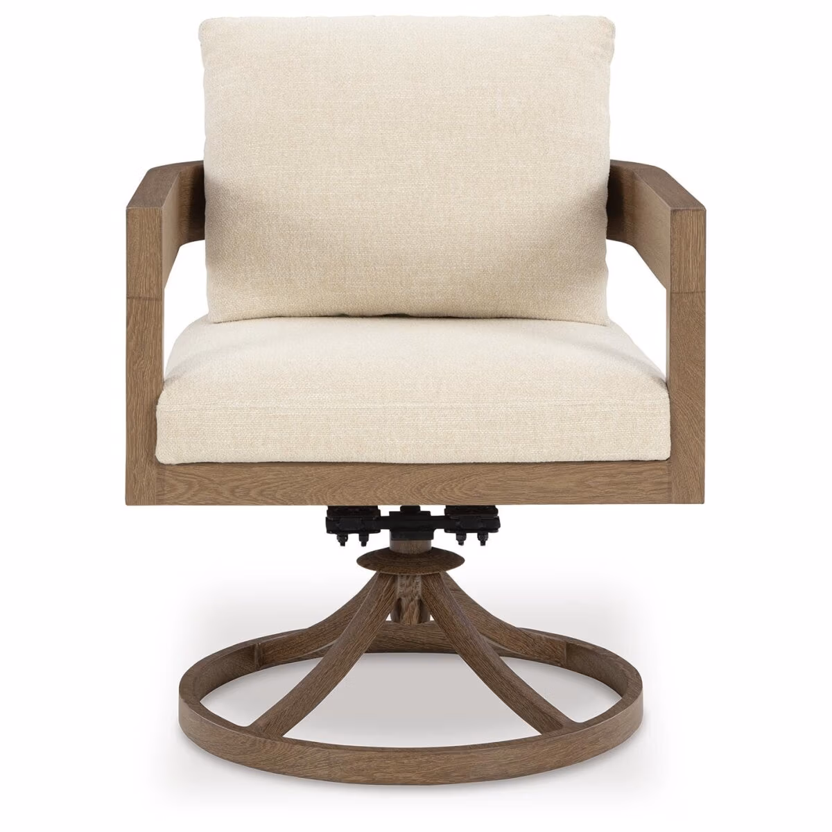 Serene Bay Outdoor Swivel Dining Chair with Cushion (Set of 2) - Image 5