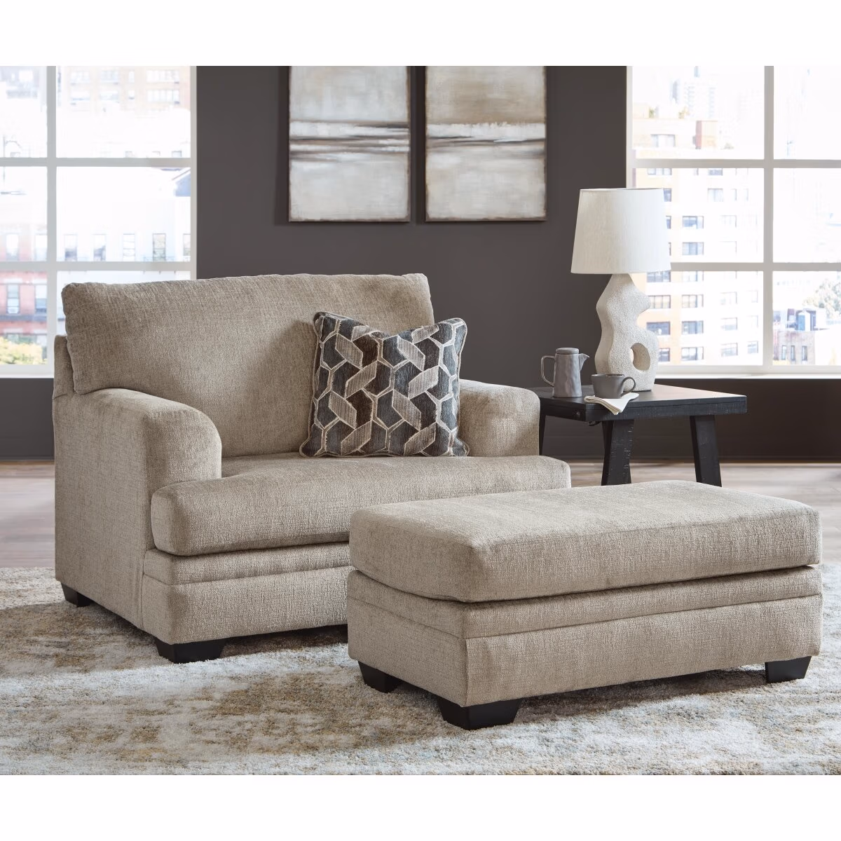 Stonemeade Sofa Chaise, Oversized Chair, and Ottoman - Image 20
