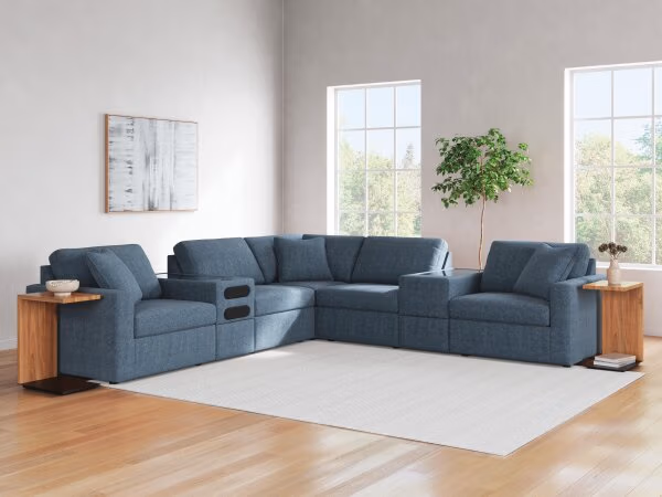 Modmax 7-Piece Balanced Sectional with Audio and Storage Consoles - Image 3