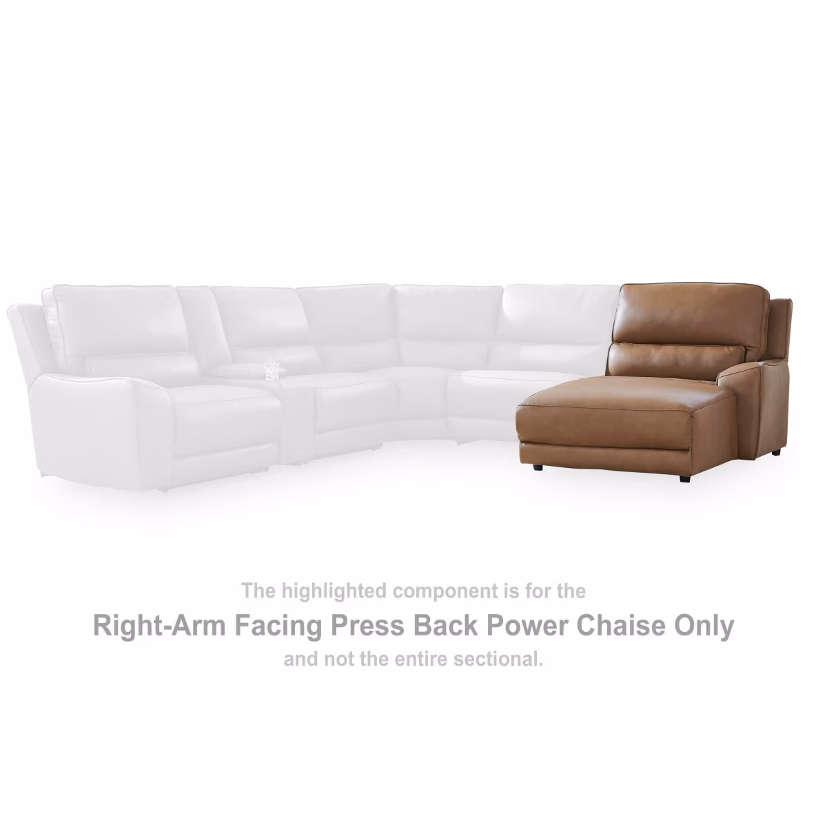DeepWakes Right-Arm Facing Press Back Power Chaise - Image 3