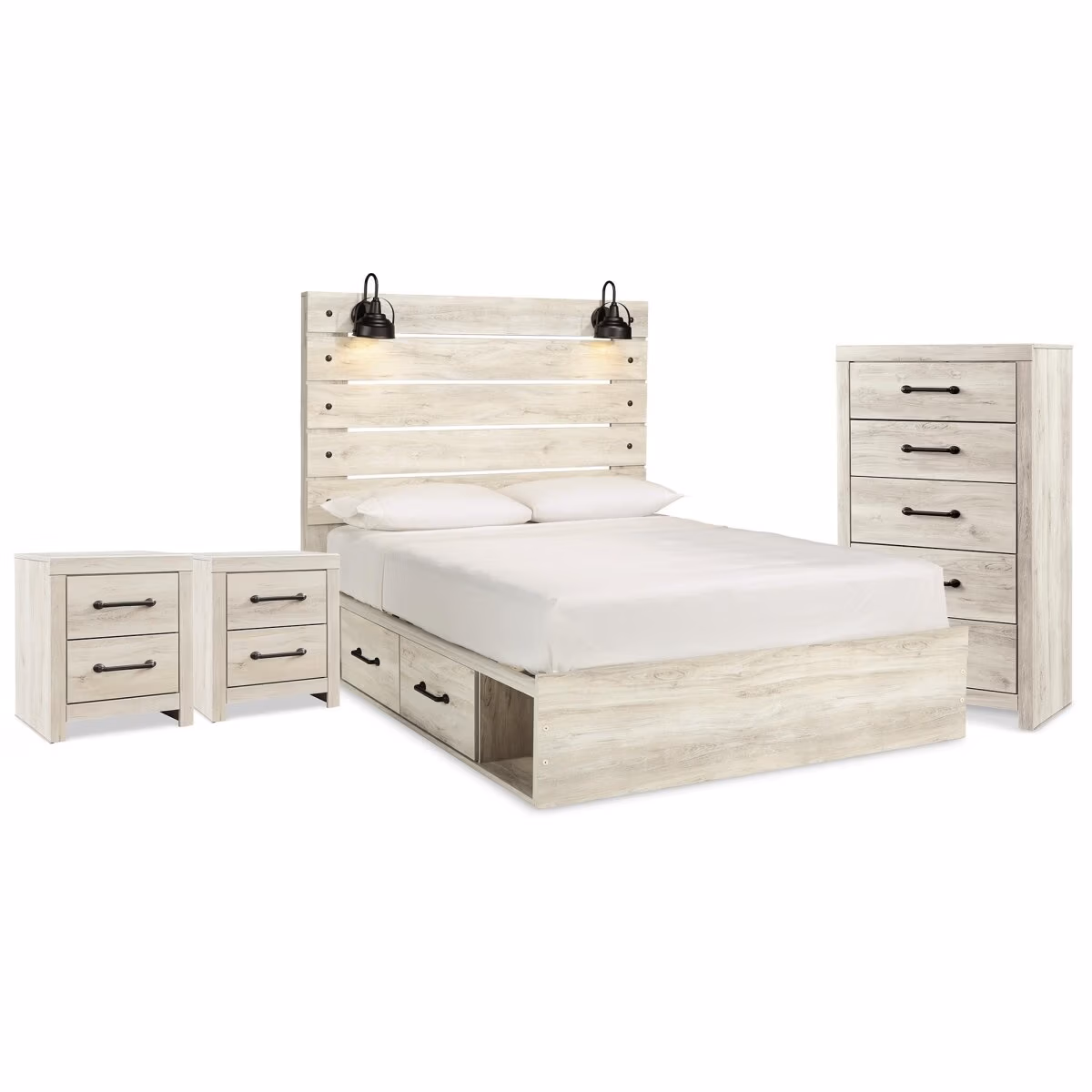 Cambeck Queen Storage Bed, Chest and 2 Nightstands - Image 2