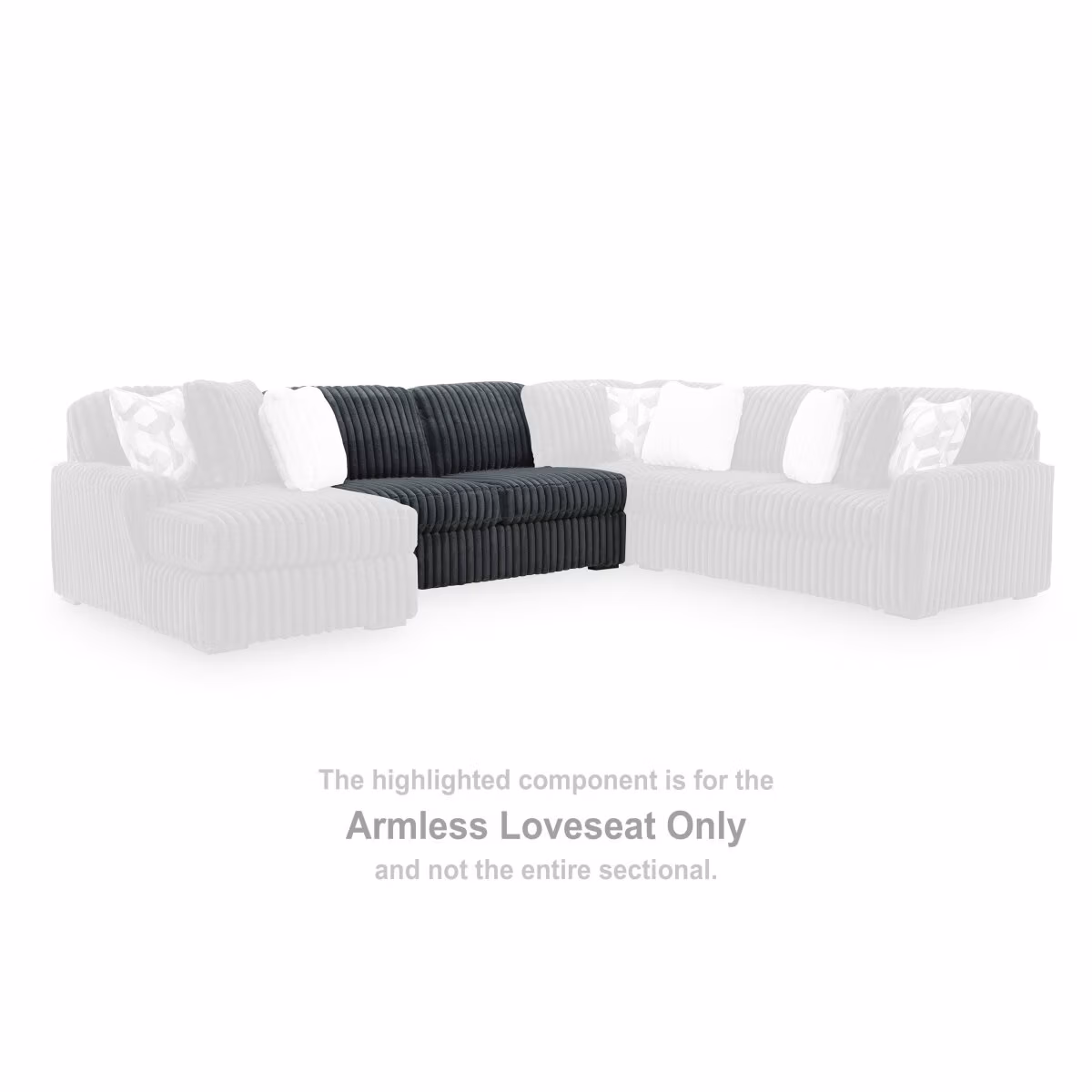 Midnight-Madness Armless Loveseat - Image 3