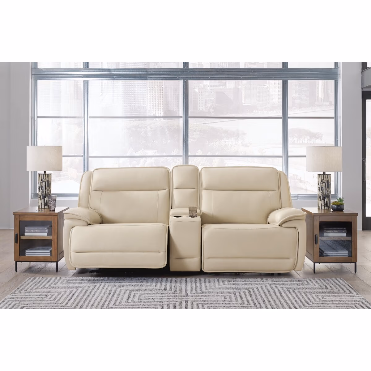 Double Deal 3-Piece Power Reclining Loveseat Sectional with Console - Image 3