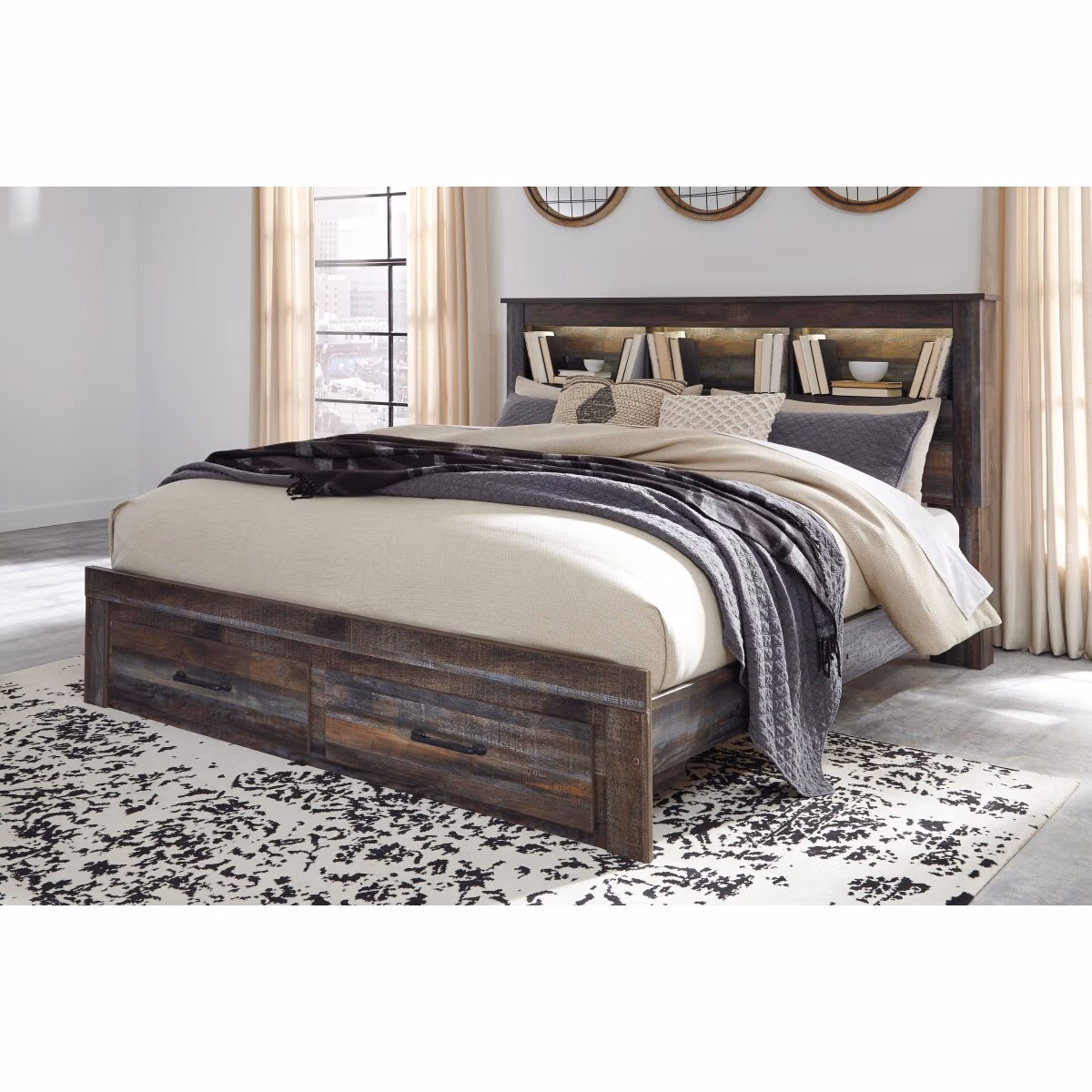 Drystan King Bookcase Storage Bed and Chest - Image 8