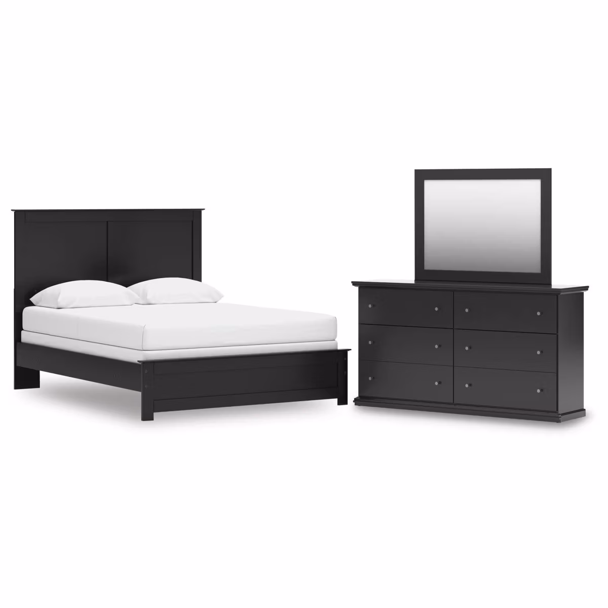 Maribel Queen Panel Bed with Dresser and Mirror - Image 2