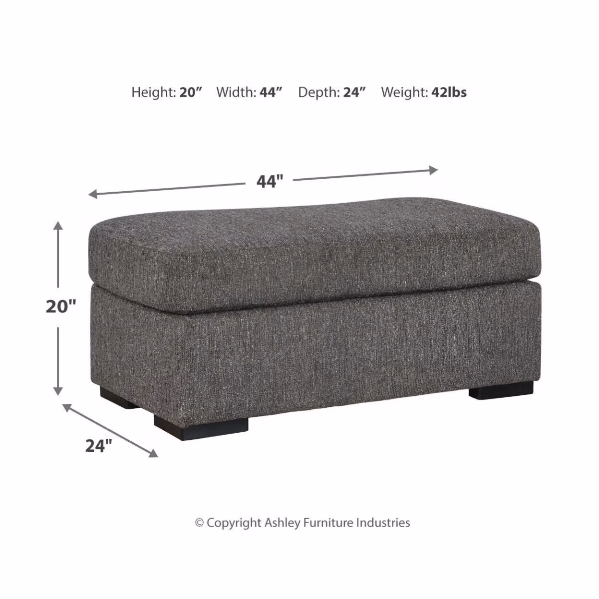 Gardiner Sofa Chaise and Ottoman - Image 11