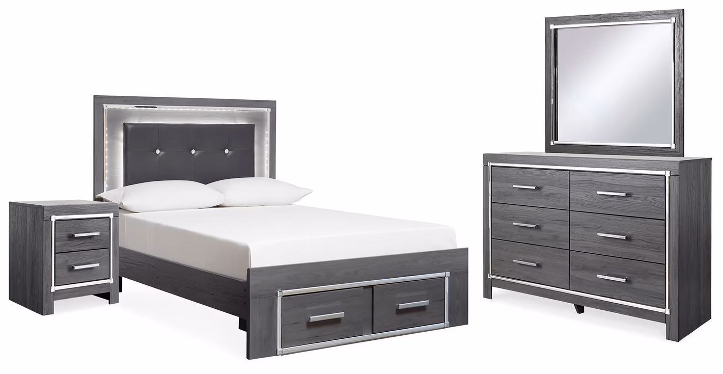 8b2e930538f1c281d4ce9758f0887e3e Lodanna Full Storage Bed, Dresser, Mirror and 2 Nightstands - Image 1