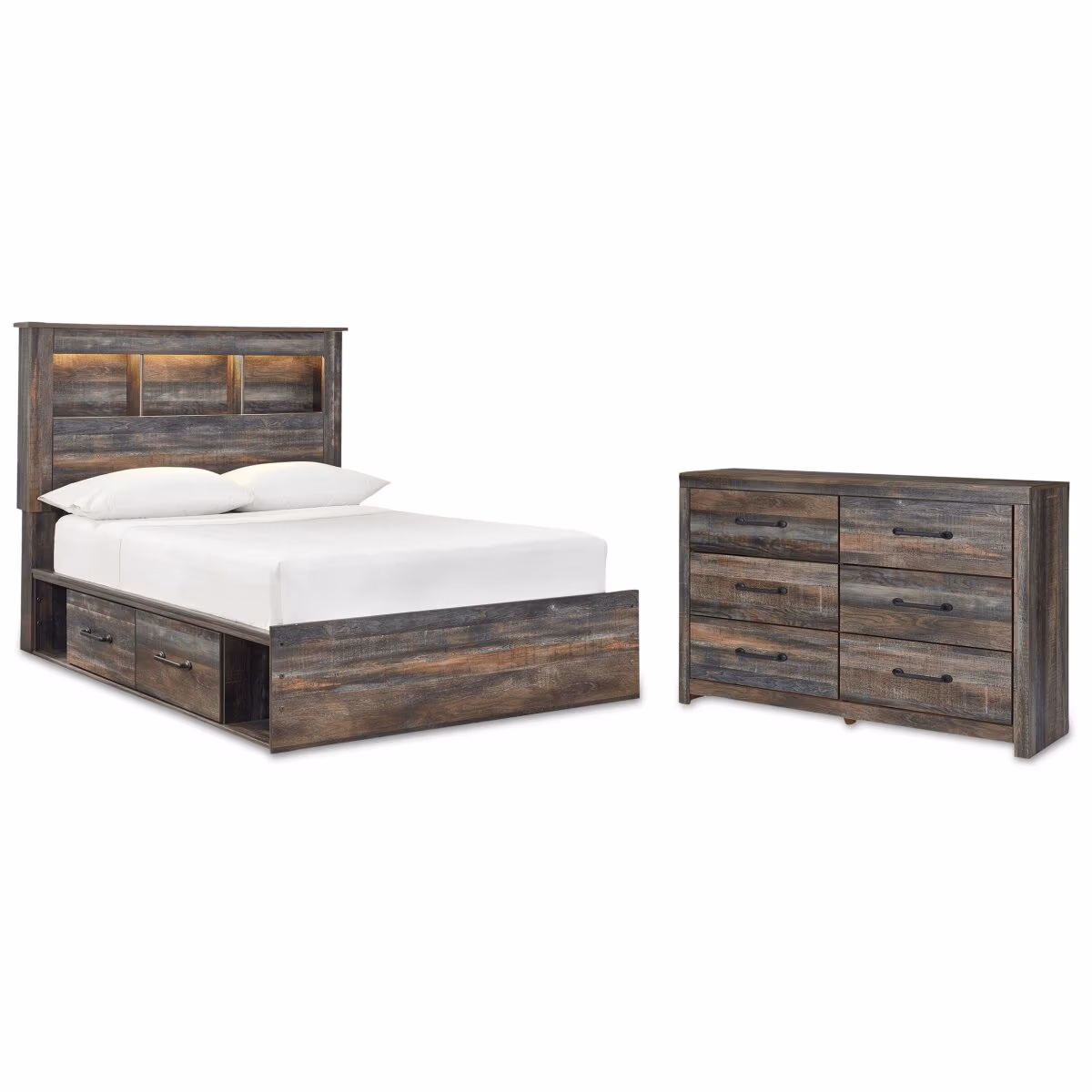 Drystan Full Bookcase Storage Bed and Dresser - Image 2