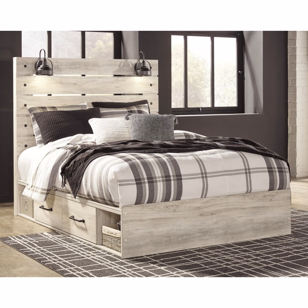 Cambeck Queen Panel Bed with 4 Storage Drawers - Image 3