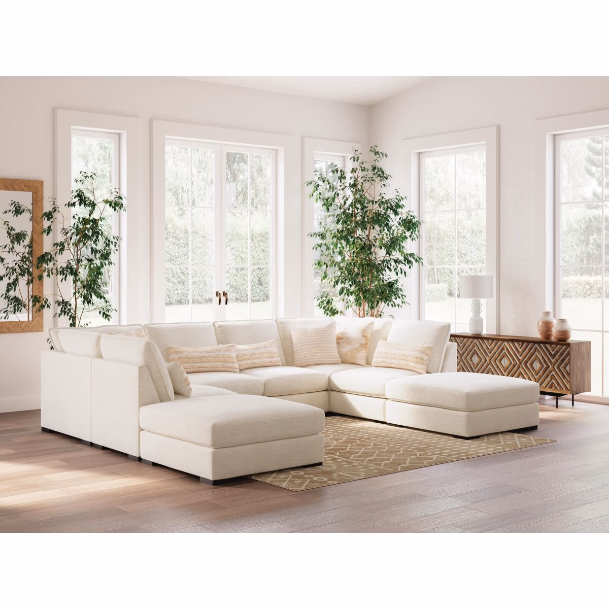 Donelson Creek 6-Piece Sectional and Ottoman - Image 3