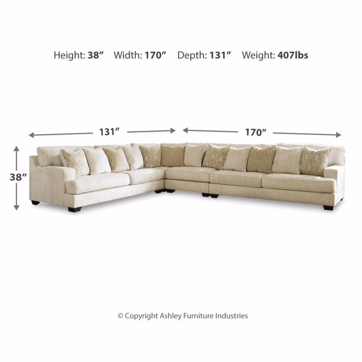 Rawcliffe 4-Piece Sectional - Image 5
