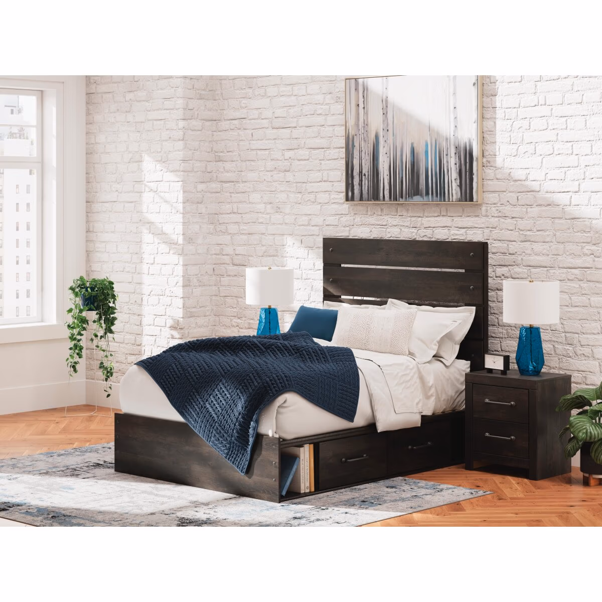 Hollivern Full Panel Bed with Storage - Image 3
