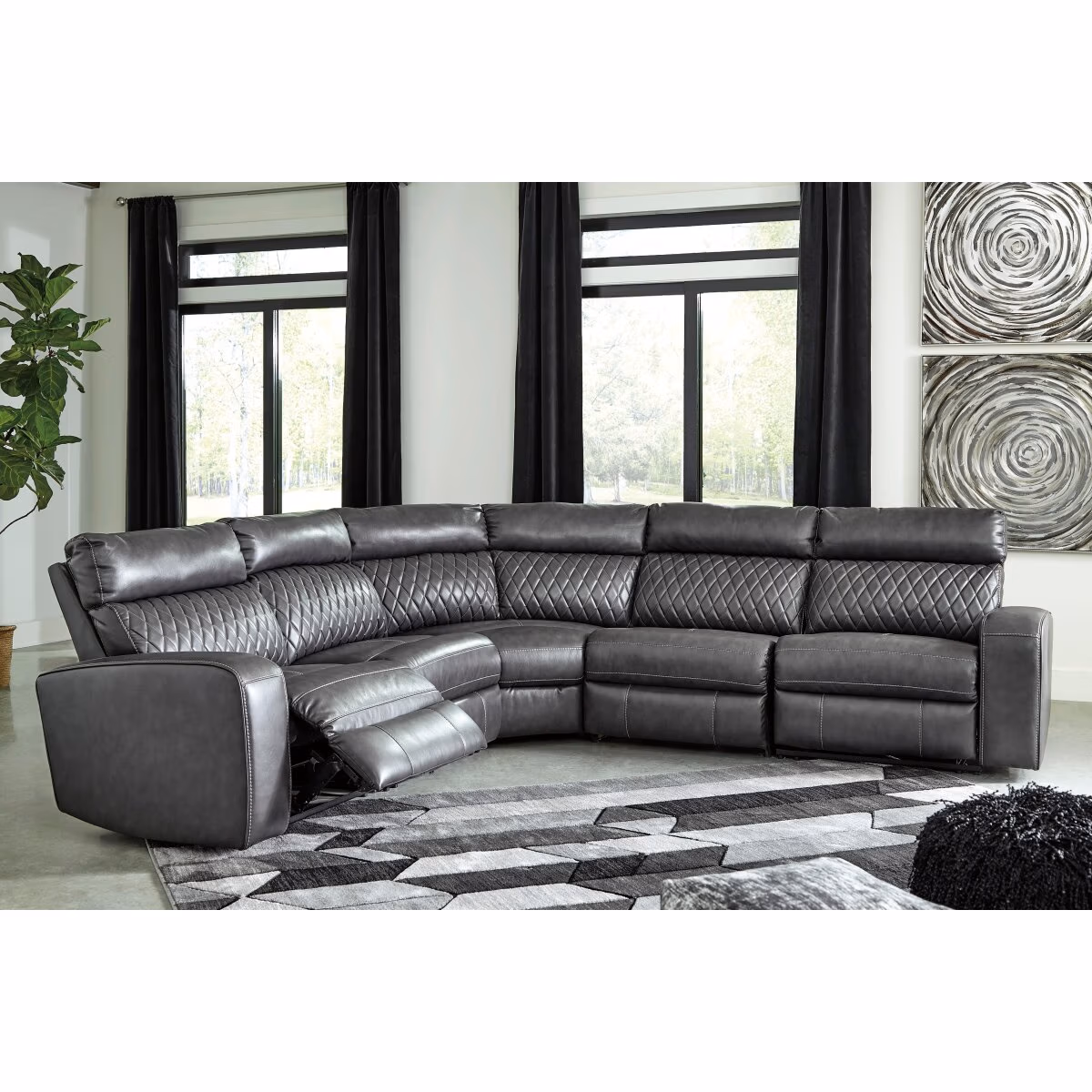 Samperstone 5-Piece Power Reclining Sectional - Image 3