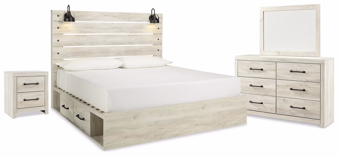 9504a322f09005dc3dd2b2a7521393d4 Cambeck King Panel Storage Bed, Dresser, Mirror and Nightstand - Image 1