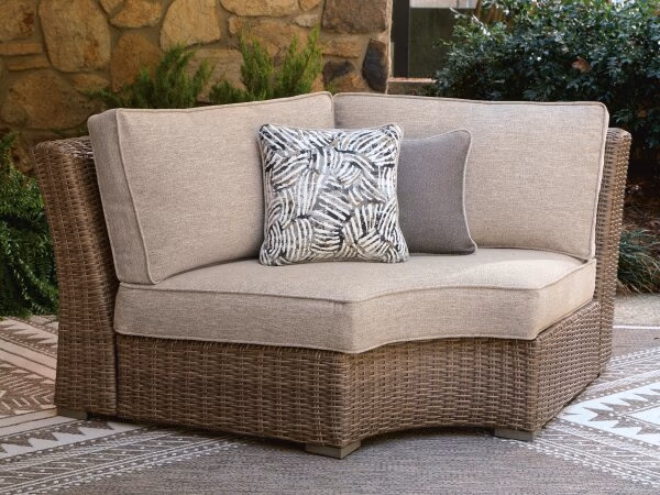 Laguna Heights Outdoor Curved Corner Chair with Cushion - Image 3