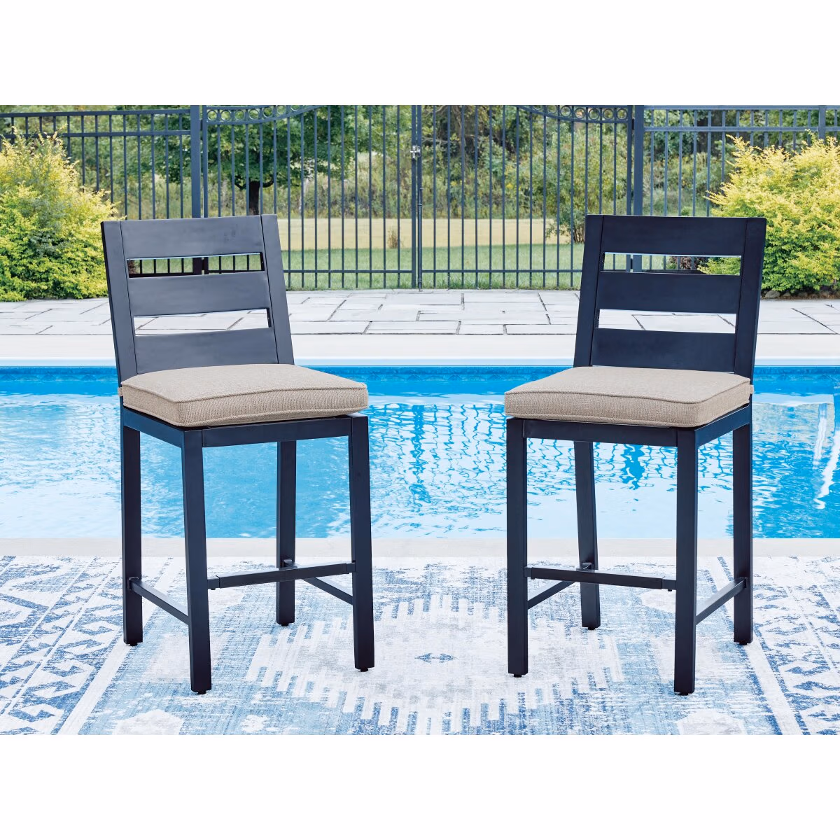 East Beach Outdoor Counter Height Bar Stool (Set of 2) - Image 3