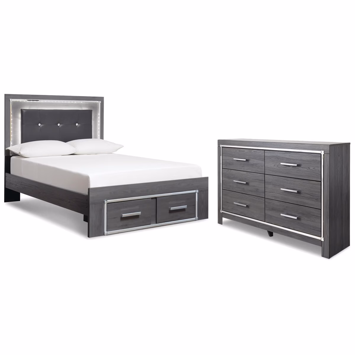 Lodanna Full Panel Storage Bed and Dresser - Image 2