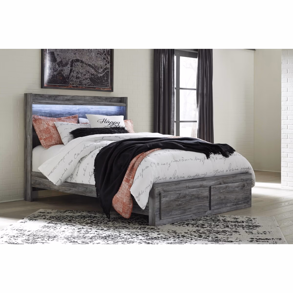 Baystorm Queen Panel Storage Bed and Nightstand - Image 8