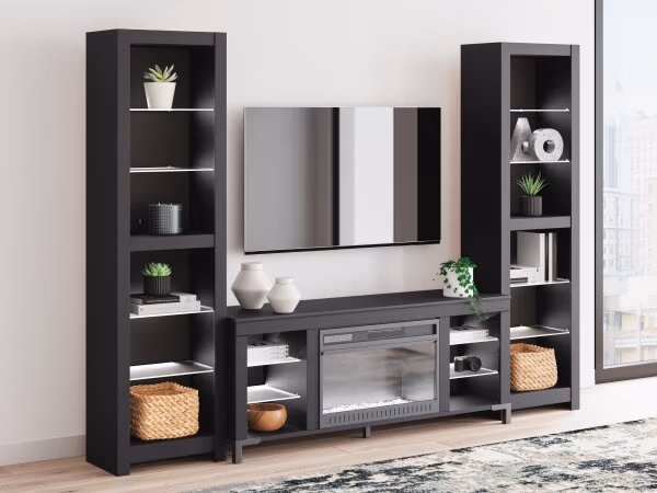 Cayberry 3-Piece Entertainment Center with Electric Fireplace - Image 11