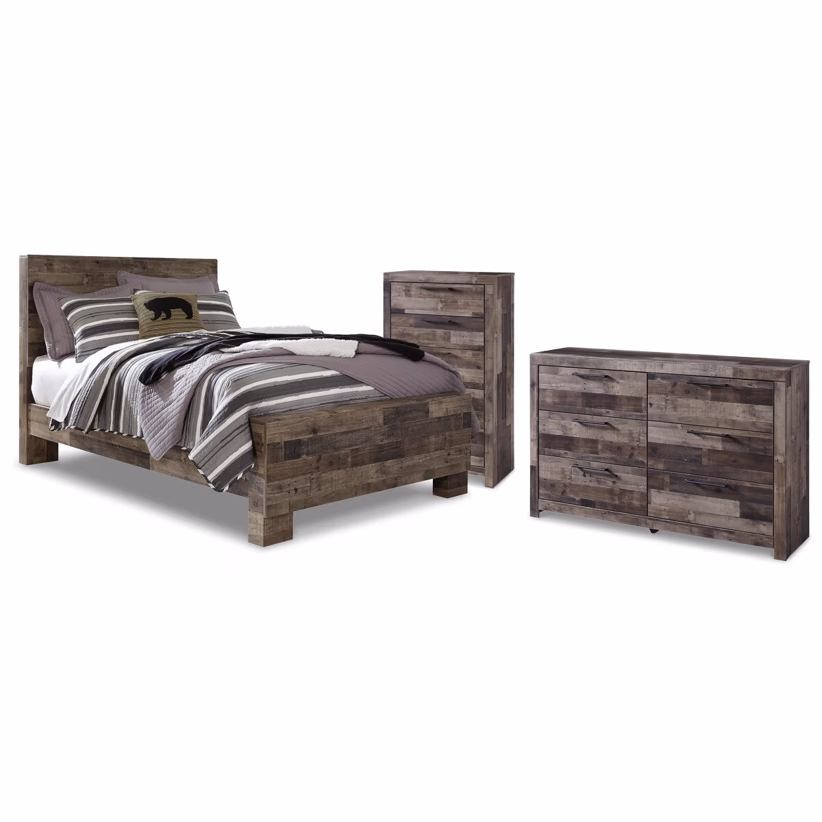 Derekson Full Panel Bed, Dresser and Chest - Image 2