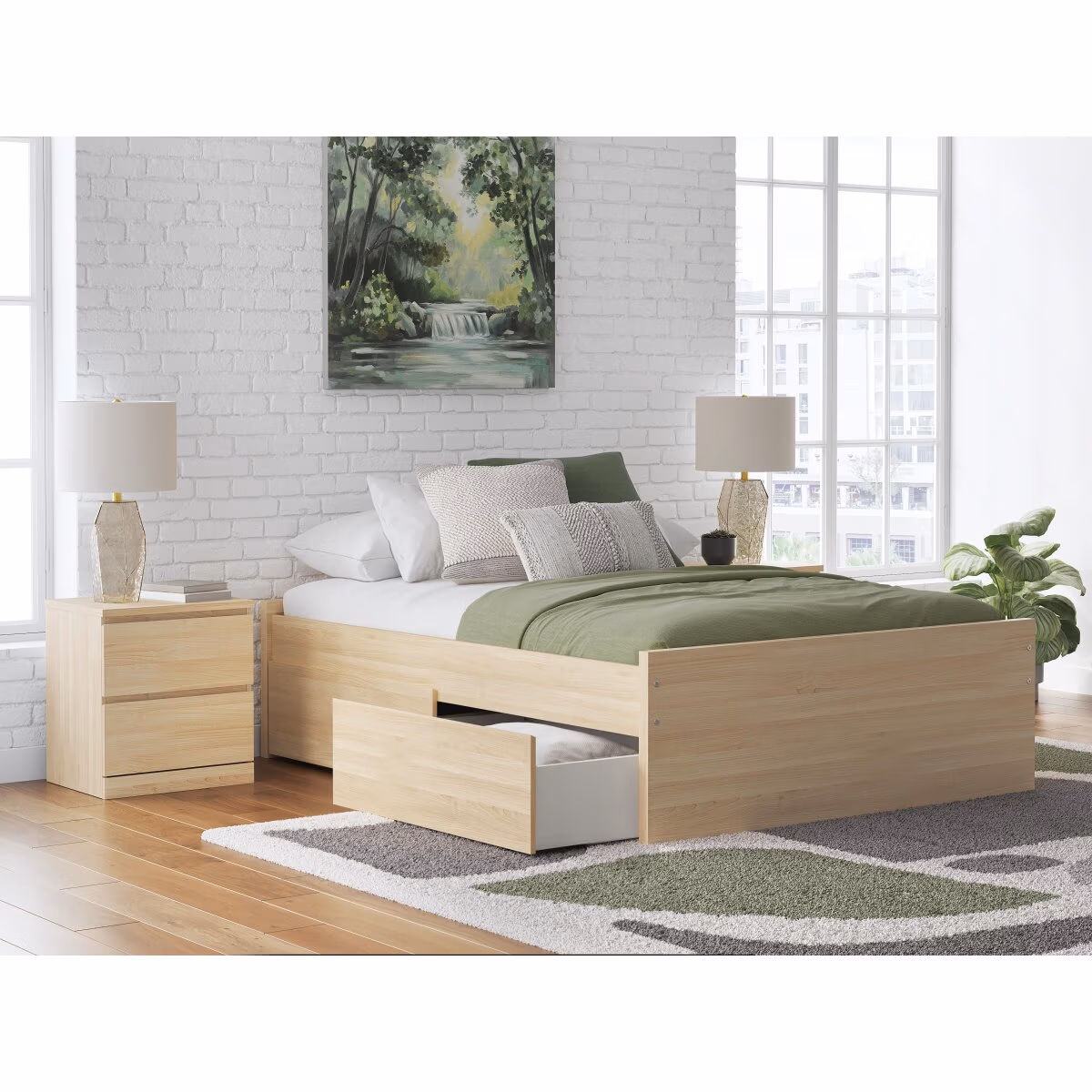 Onita Full Platform Bed with 2 Side Storage - Image 3