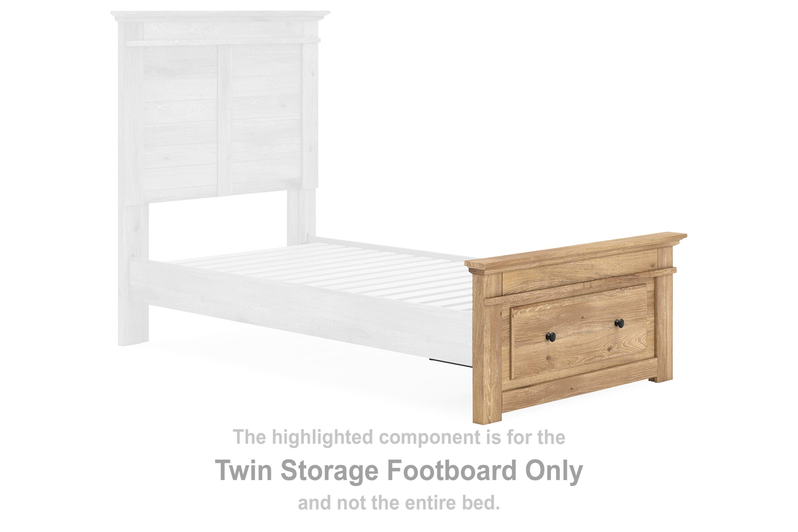 Makidern Twin Storage Footboard