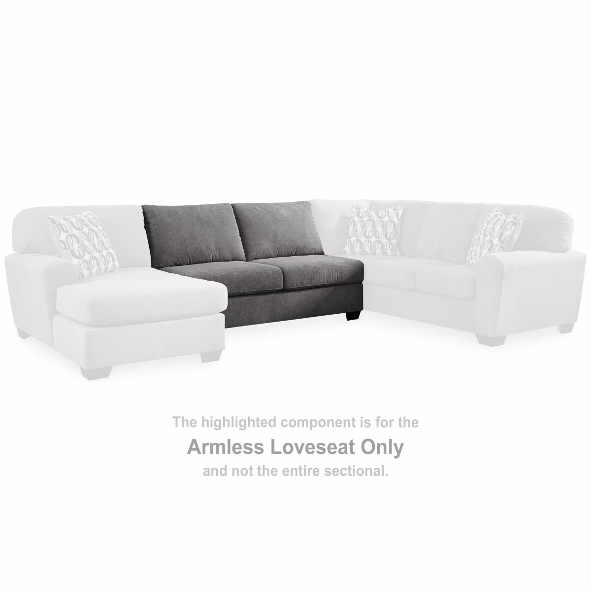Birkdale Court Armless Loveseat - Image 3