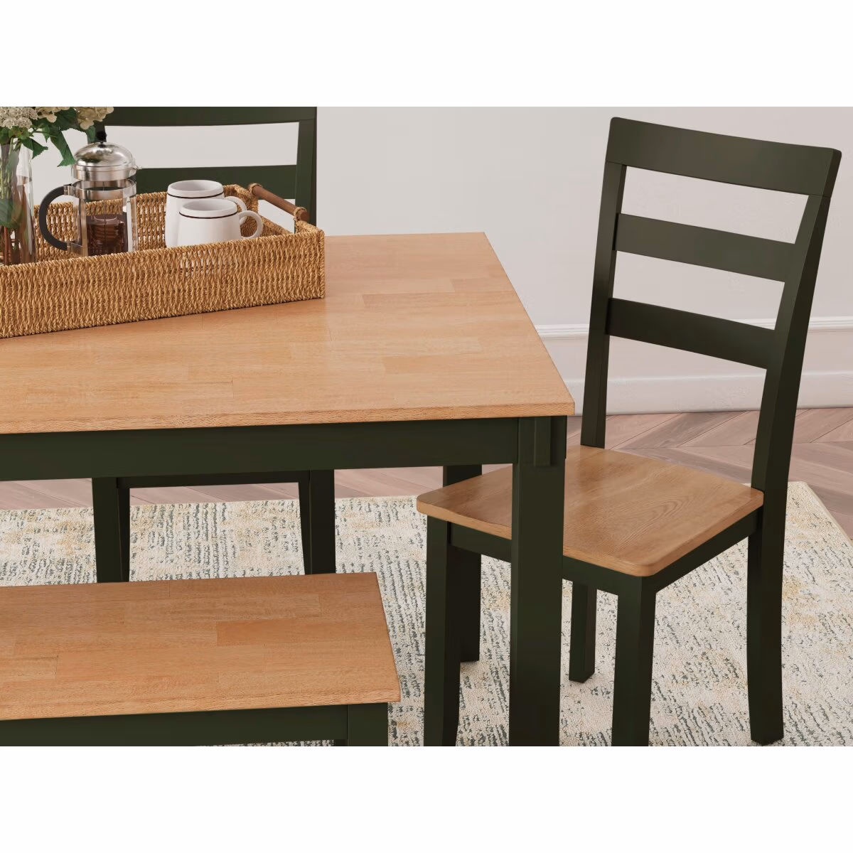 Gesthaven Dining Table with 4 Chairs and Bench (Set of 6) - Image 7