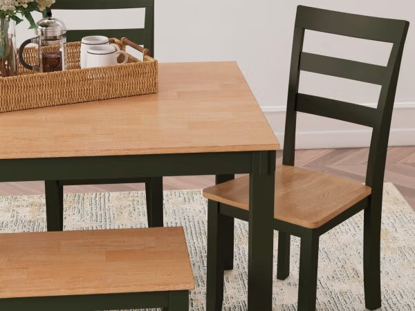 Gesthaven Dining Table with 4 Chairs and Bench (Set of 6) - Image 7
