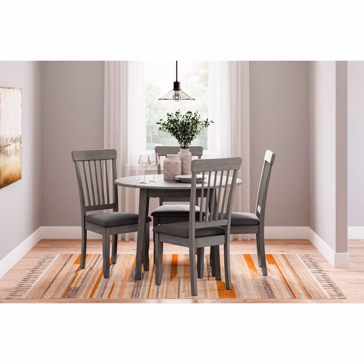 Shullden Drop Leaf Dining Table - Image 9