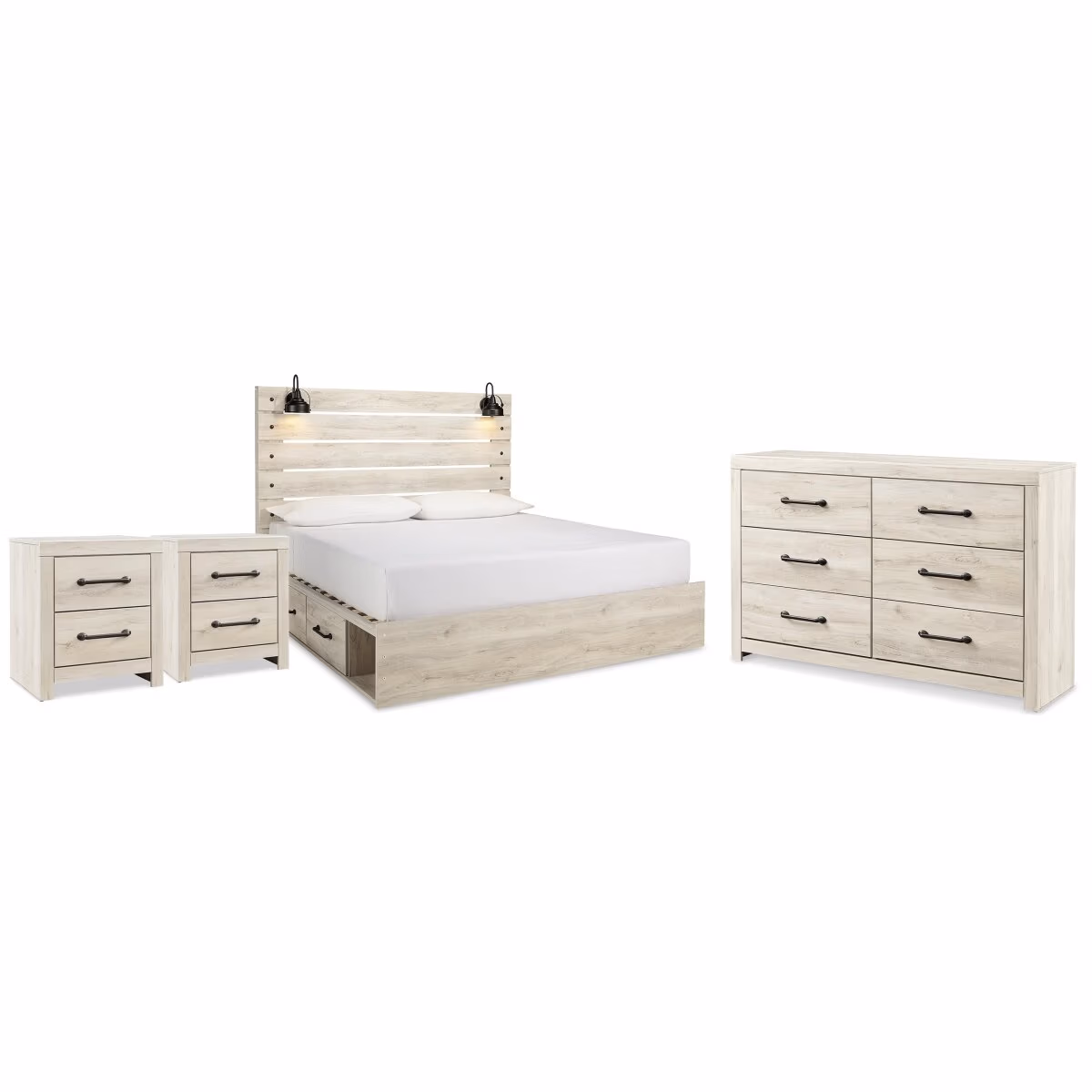 Cambeck King Panel Storage Bed, Dresser and 2 Nightstands - Image 2