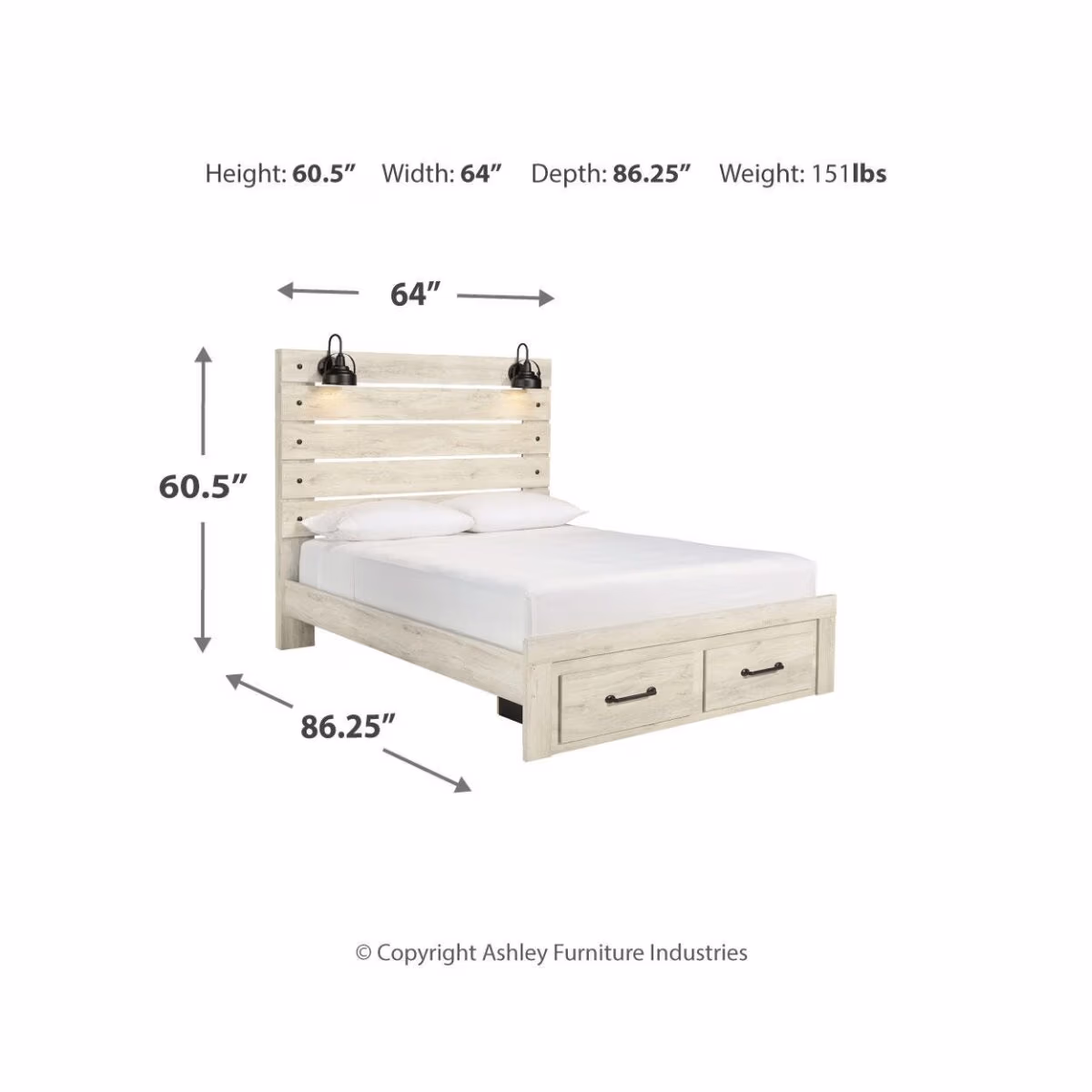 Cambeck Queen Panel Bed with 2 Storage Drawers - Image 5