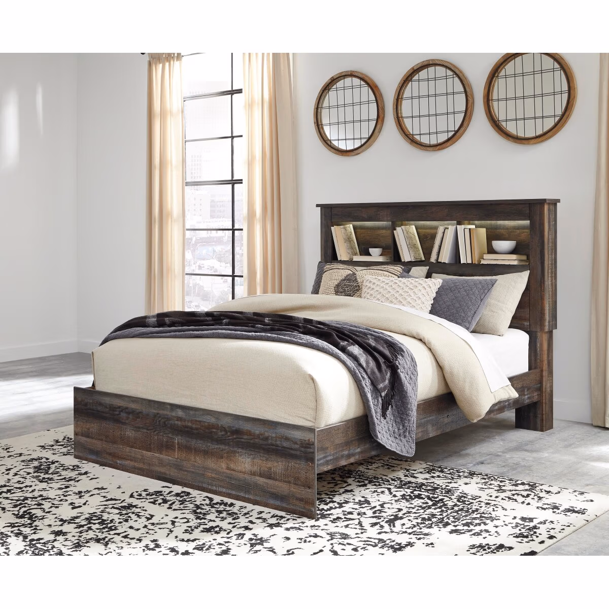 Drystan Queen Bookcase Bed, Dresser and Chest - Image 12